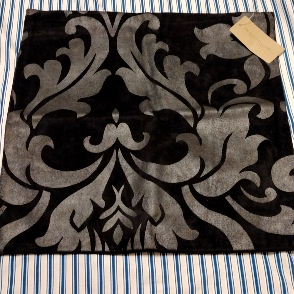 FREE WITH A $35 PURCHASE Richard Fisher Pillow Case Black Faux Cochon New
